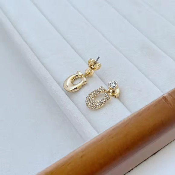 Coach Gold Crystal Earrings - Picture 4 of 4